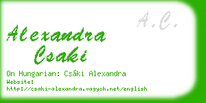 alexandra csaki business card